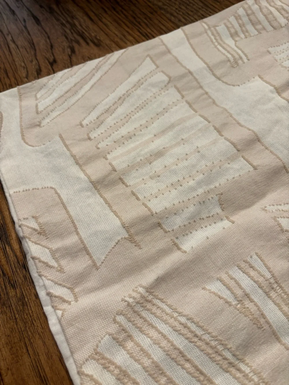 West Elm Organic Cotton Geometric Standard Pillow Cover 20x26 | Neutral Textured